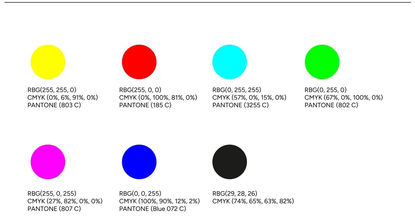Saturated accent color palette per speaker